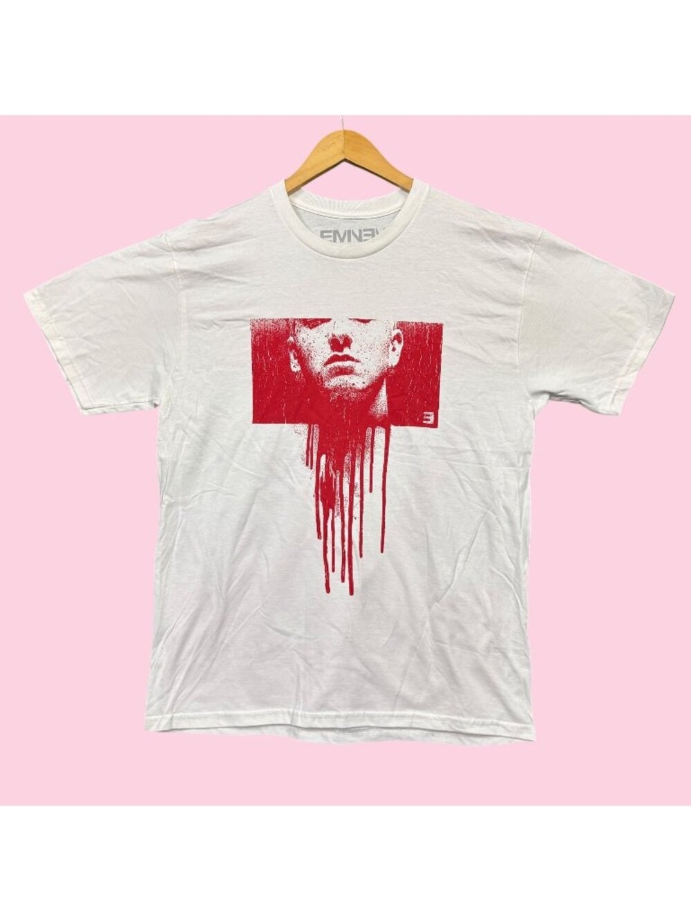 Eminem Marshall Mathers & Slim Shady Detroit Chainsaw Massacre Hip-Hop Tee L